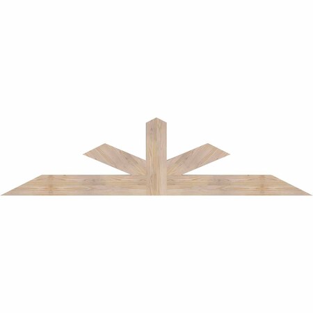 Ekena Millwork Saratoga Smooth Timber Gable Bracket, Douglas Fir, 84"W x 21"H x 3 1/2"D x 5 1/2"F, 6/12 Pitch GBW084X21X0406SAR00SDF